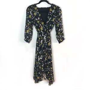 Trendyol Black Asymmetrical V-Cut Dress Sz 38